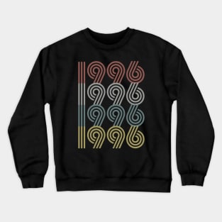 1996 Birth Year Retro Style Crewneck Sweatshirt